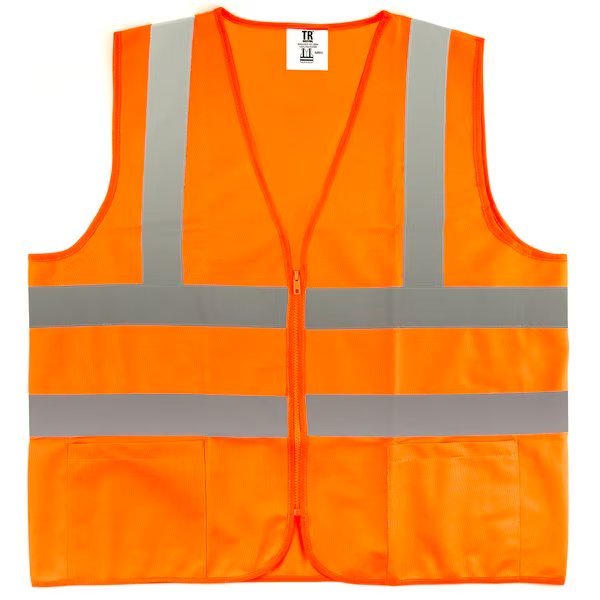 Orange High Visibility Reflective Class 2 Safety Vest, 5XL, Tr Industrial, Mfr#: TR88066