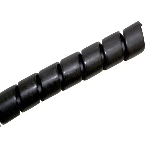 Cyclone® Hydraulic Hose Spiral Wrap - 3/4" Inside Dia - Heavy Duty HDPE - 165' Length Per Box - Black, Kable Kontrol, Mfr#: HGPW-25-165-BK