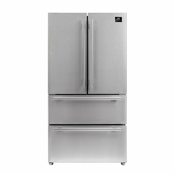 Moena 36In. French Door Stainless Steel Refrigerator, Forno, Mfr#: FFRBI1820-36SB