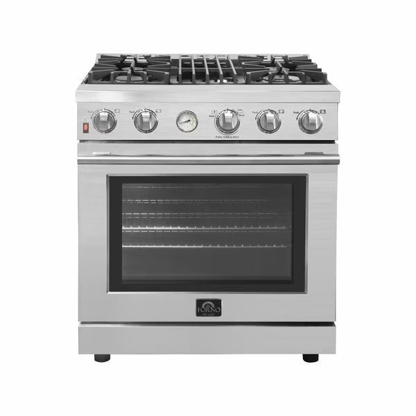Moraduccio 30In. Freestanding Gas Range, 4 Burners, Forno, Mfr#: FFSGS6228-30S