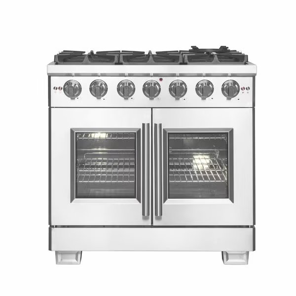 Capriasca 36In. Freestanding French Door Gas Range, Forno, Mfr#: FFSGS6460-36