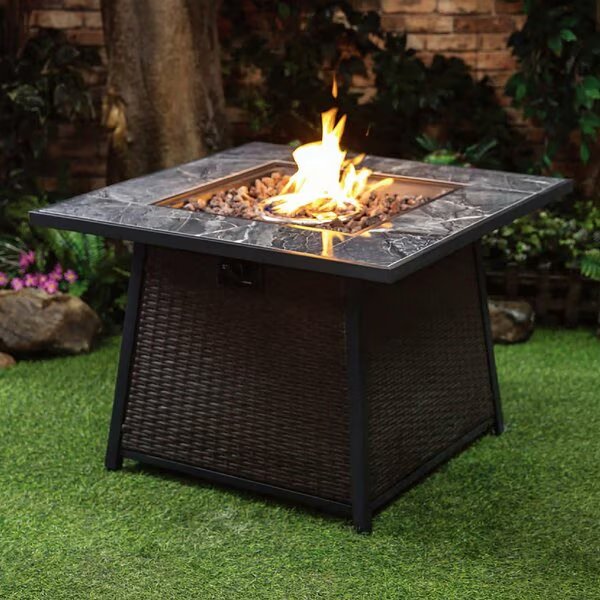 Gas Outdoor Firepit Table - 35 Inch, Deko Living, Mfr#: COB10001