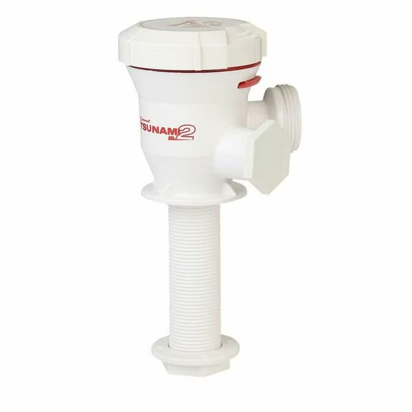 Attwood Tsunami Mk2 T500 Aerator, 12V, Straight Inlet, Attwood Marine, Mfr#: 5640-4