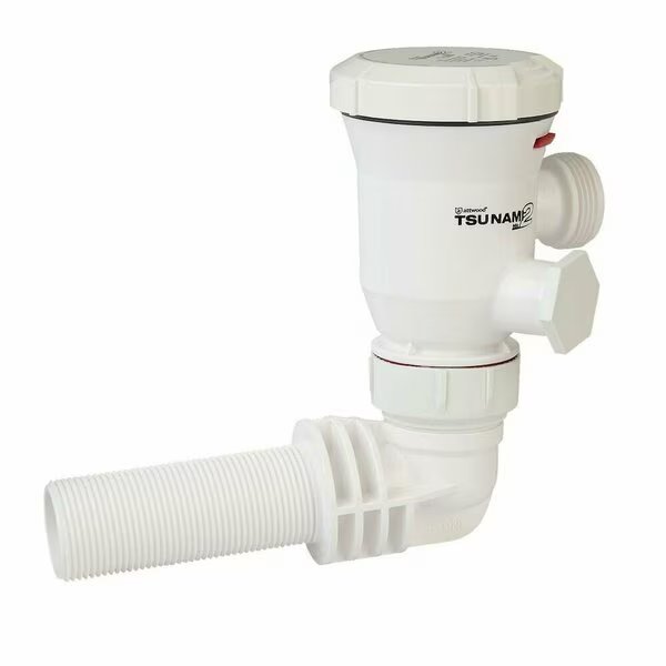Attwood Tsunami Mk2 T1200 Aerator, 12V, 90-Degree Inlet, Attwood Marine, Mfr#: 5664-4