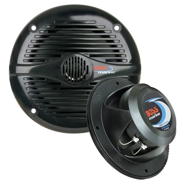 MR50B 5.25" Round Marine Speakers - (Pair) Black, Boss Audio, Mfr#: MR50B