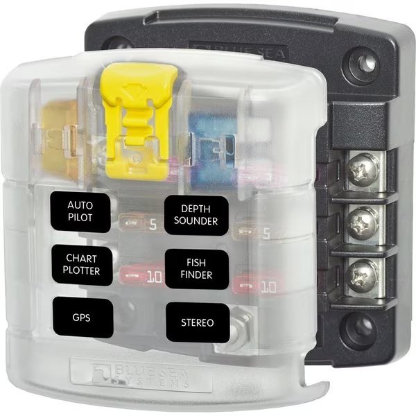Open Fuse Block, CC UL Class, 30 to 100A Amp Range, 32V DC Volt Rating, Blue Sea Systems, Mfr#: 5028