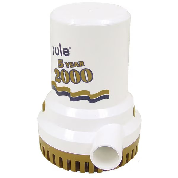 2000 G.P.H. "Gold Series" Bilge Pump, Rule, Mfr#: 09
