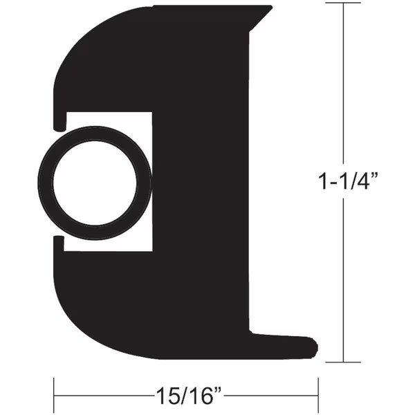 Flex Vinyl Rub Rail Kit - Black w/Black Insert - 50' - 1-1/4", Taco Marine, Mfr#: V11-3447BBK50-2