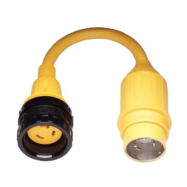 Pigtail Adapter, 30A Locking to 50A Locking, Marinco, Mfr#: 121A