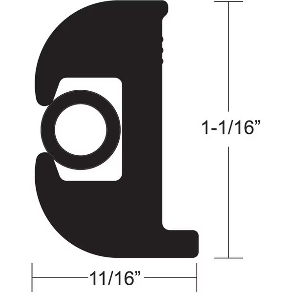 Flex Vinyl Rub Rail Kit-Black w/Black Insert-70'-1-1/16" x 11/16", Taco Marine, Mfr#: V11-0809BBK70-2