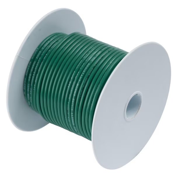 Green 14AWG Tinned Copper Wire - 100FT, Ancor, Mfr#: 104310