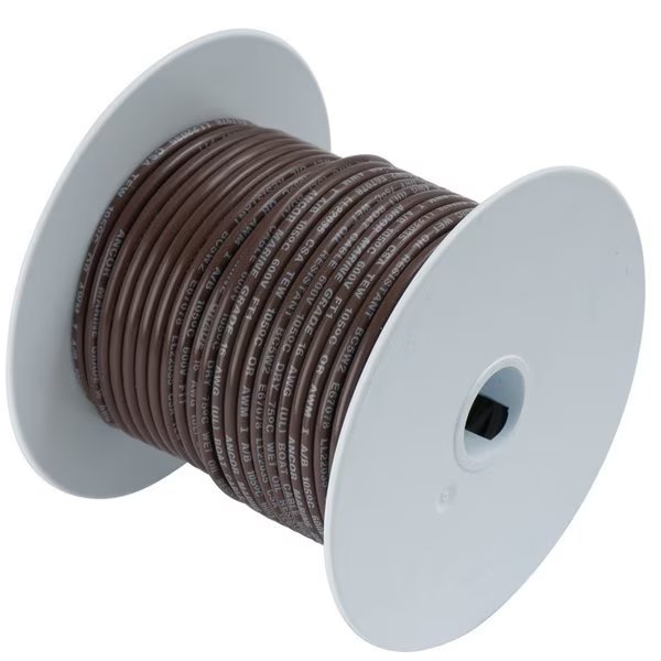 Ancor Brown 16 AWG Tinned Copper Wire - 100', Ancor, Mfr#: 102210