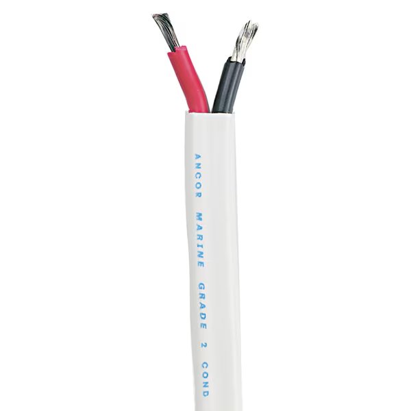 Standard Duplex Cable - Flat 18/2 AWG - 2 x 0.8mm Red/Black - 100', Ancor, Mfr#: 121910