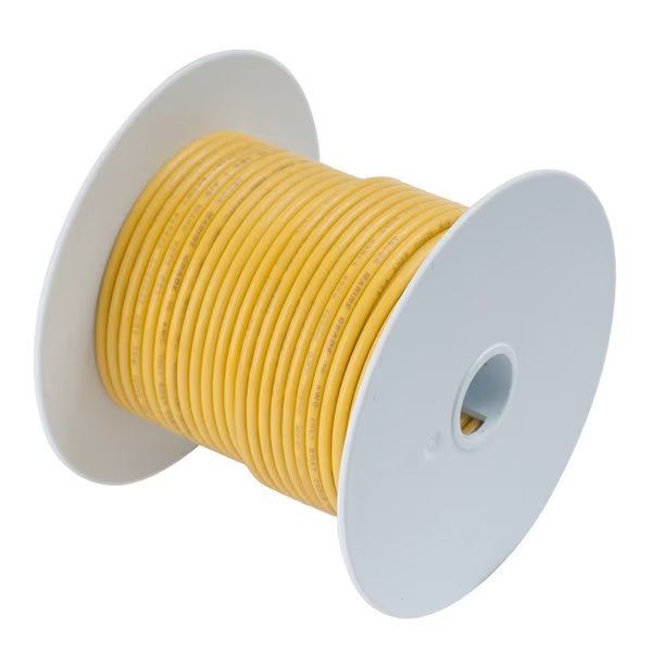 Yellow 6 AWG Tinned Copper Wire - 50', Ancor, Mfr#: 112905