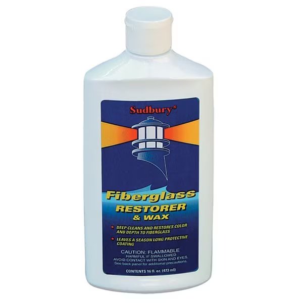 One Step Fiberglass Restorer -Wax - 16oz Liquid, Sudbury, Mfr#: 413