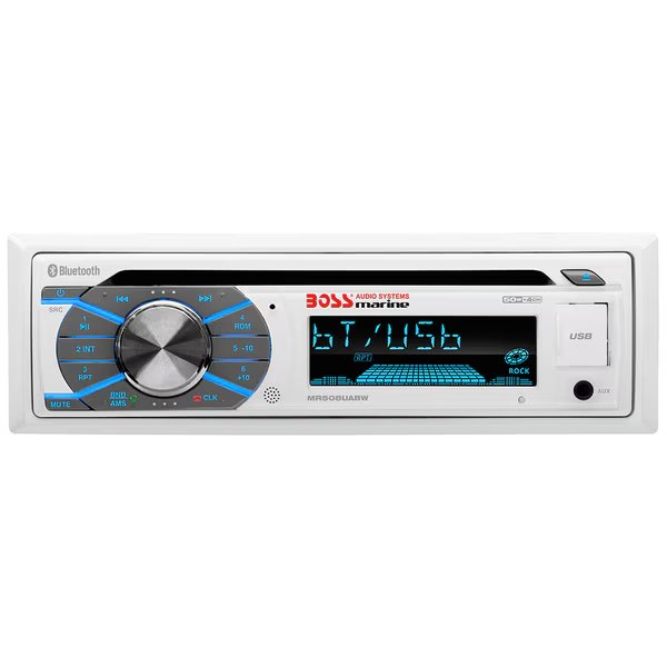 MR508UABW Single-DIN CD/USB/SD/MP3/WMA/AM/FM Receiver w/Bluetooth, Boss Audio, Mfr#: MR508UABW