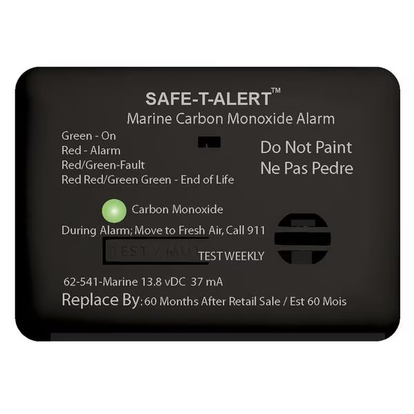 62 Series Carbon Monoxide Alarm - 12V - 62-541-Marine - S, Safe-T-Alert, Mfr#: 62-541-MARINE-BL