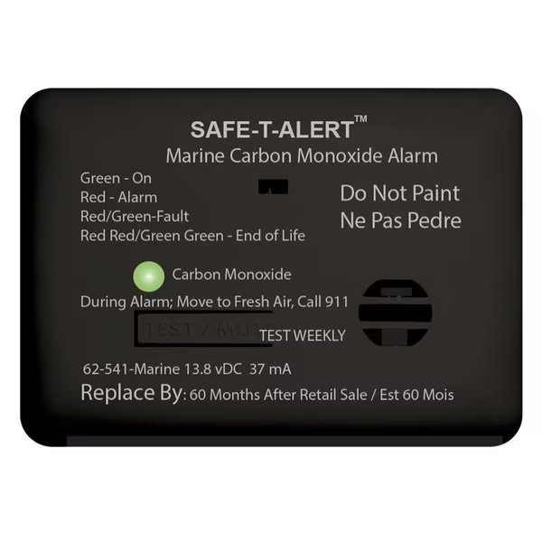 62 Series Carbon Monoxide Alarm w/Relay - 12V - 62-541-R-, Safe-T-Alert, Mfr#: 62-541-R-MARINE-BL