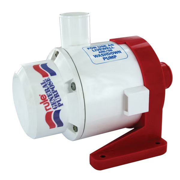 3700 GPH General Purpose End Suction Centrifugal Pump - 24V, Rule, Mfr#: 18A