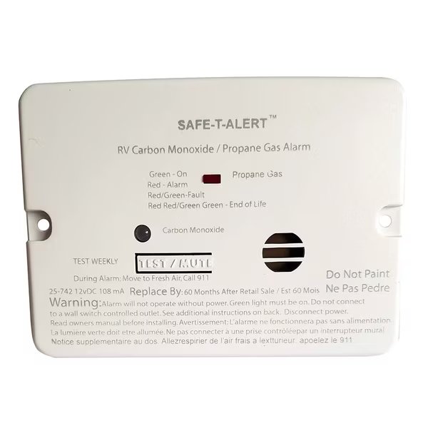 Combo Carbon Monoxide Propane Alarm - Surface Mount - Mini - White, Safe-T-Alert, Mfr#: 25-742-WHT
