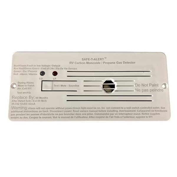 Combo Carbon Monoxide Propane Alarms Flush Mount - White, Safe-T-Alert, Mfr#: 35-742-WHT