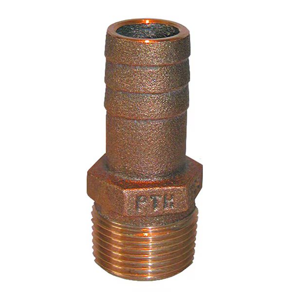 GROCO 2" NPT x 2" ID Bronze Pipe to Hose Straight Fitting, Groco, Mfr#: PTH-2000