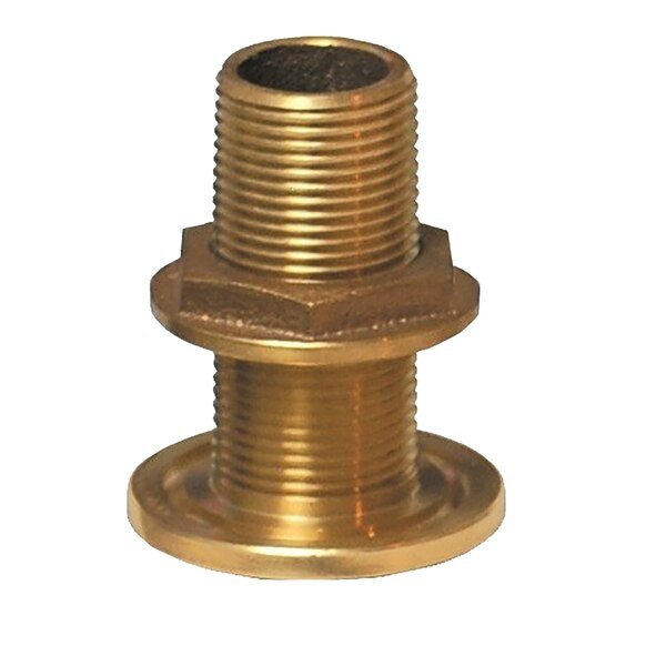 1-1/4" NPS NPT Combo Bronze Thru-Hull Fitting w/Nut, Groco, Mfr#: TH-1250-W