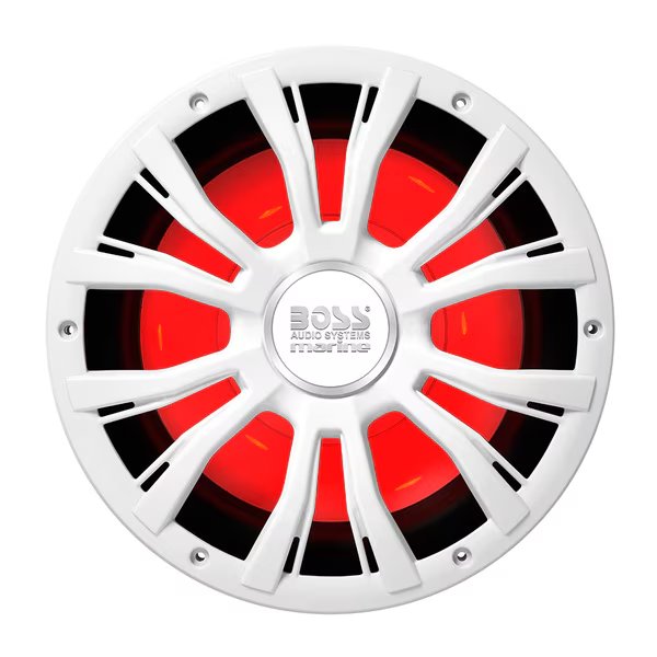 MRG10W 10" Marine 800W Subwoofer w/Multicolor Lighting - White, Boss Audio, Mfr#: MRGB10W