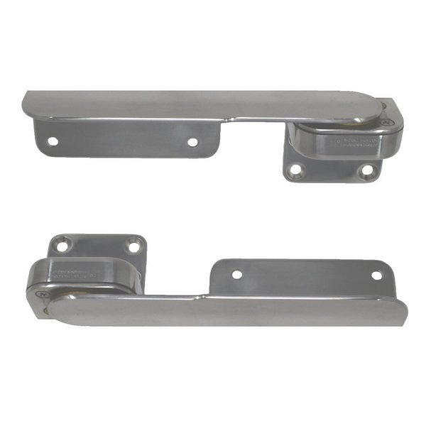 TACO Command Ratchet Hinges 9-3/8" Polished 316 Stainless Steel - Pair, Taco Marine, Mfr#: H25-0016