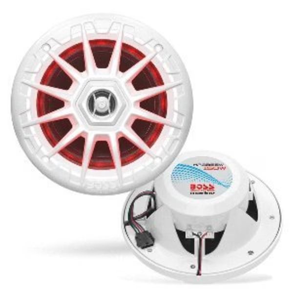 MRGB55B 5.25" Marine Speakers w/RGB Lighting - White, Boss Audio, Mfr#: MRGB55W