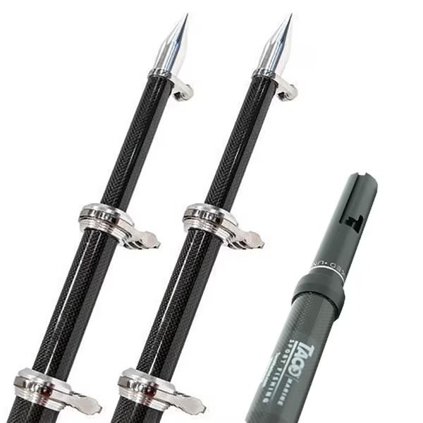 TACO 20' Carbon Fiber Twist & Lock Outrigger Poles f/GS-450, G, Taco Marine, Mfr#: OT-4200CF-HD