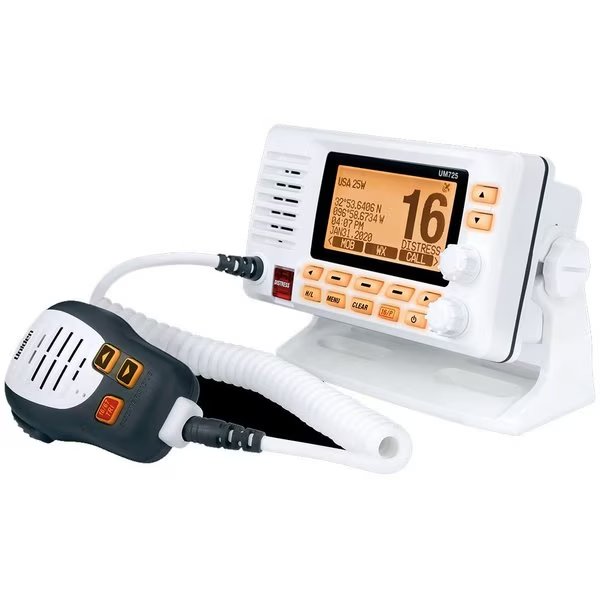 UM725 Fixed Mount VHF w/GPS & Bluetooth - White, Uniden, Mfr#: UM725GBT