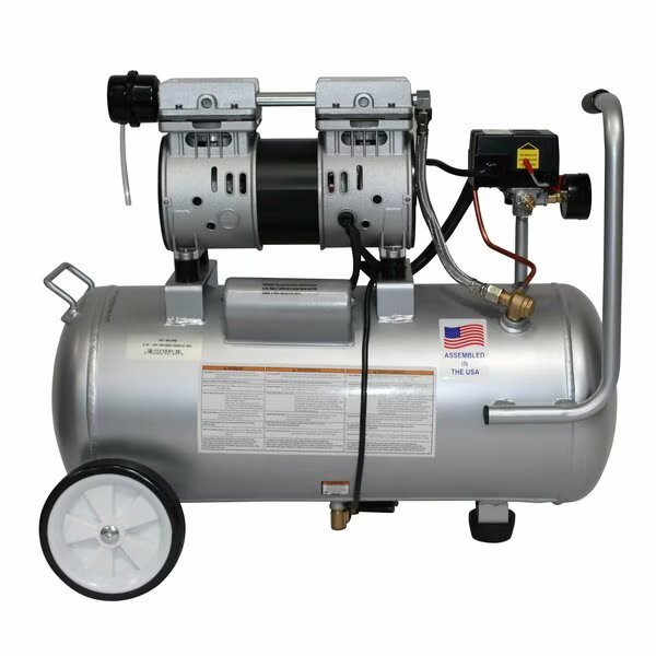 Ultra-Quiet 8-Gal Aluminum Tank 1 HP Oil-Free Air Compressor with Automatic Drain Valve, California Air Tools, Mfr#: 8010AAD