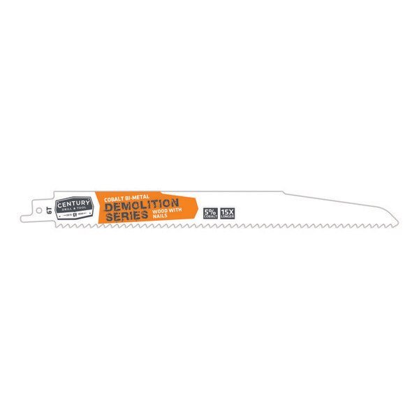 Recip Blade 6T X 9 Cobalt Bi-Metal Demo 7/8W.062 Thick 1/2 Shank, Century Drill & Tool, Mfr#: 7470