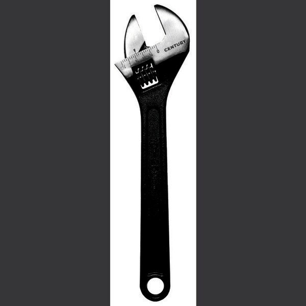 Wrench Adjustable 10 Jaw Capacity 1-1/8 Jaw Lgth 1-3/16 Jaw Thick 5/8, Century Drill & Tool, Mfr#: 72625