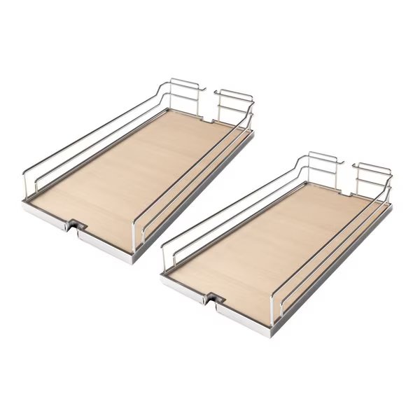 Dispensa trays 8W Chrome/Maple 2501270005, 2PK, Kessebohmer, Mfr#: 2501270005