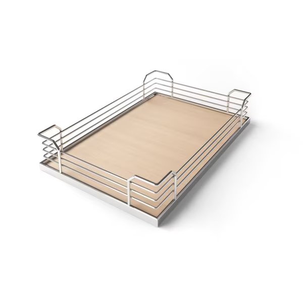 MAGIC CORNER TRAYS 12 CHROME/MAPLE 2500560005, 2PK, Kessebohmer, Mfr#: 2500560005