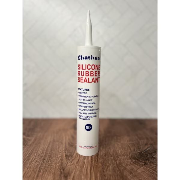 White Silicone Seal Caulker, 10.3 oz White, Chatham Brass, Mfr#: 12W