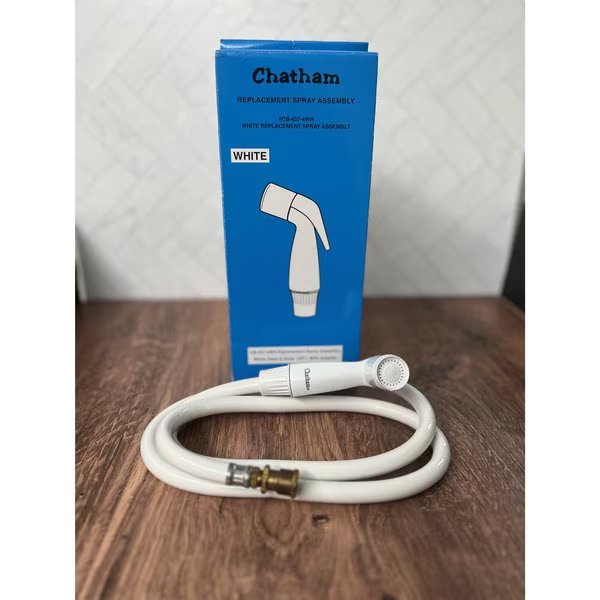 White Spray w/ Adapter, WHITE Complete Spray with Adapter, Chatham Brass, Mfr#: CB-427-4WH