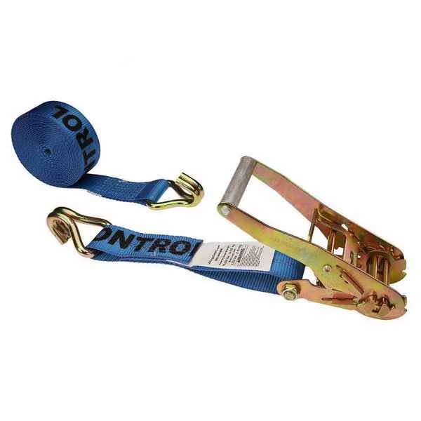 2" x 18' Blue Ratchet Strap w/ Double J Hook, Us Cargo Control, Mfr#: 5018WH-BLU