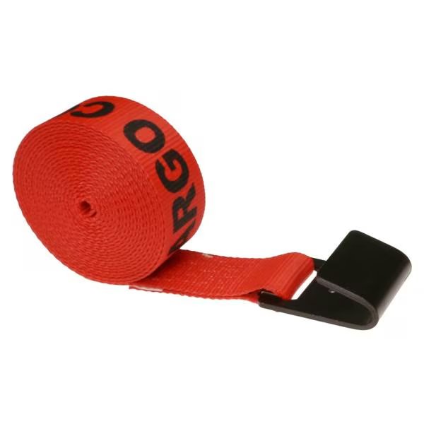 2" x 20' RED Winch Strap with Flat Hook, Us Cargo Control, Mfr#: 220FH-R