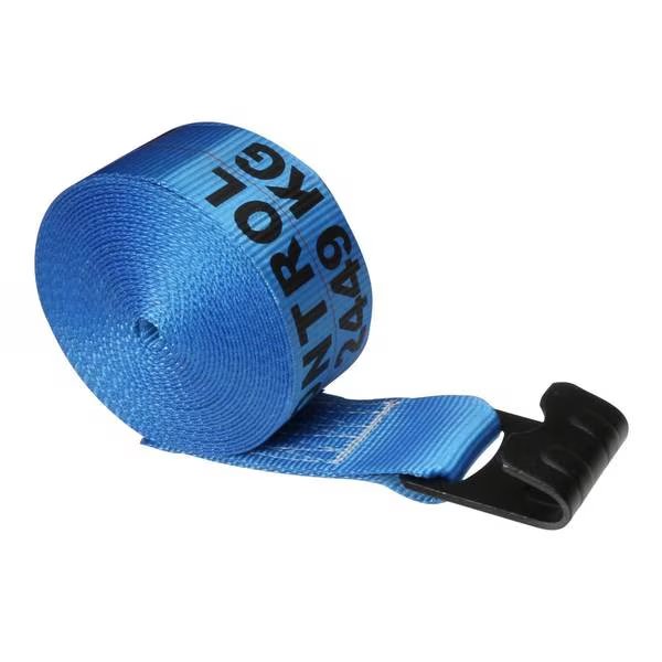 3" x 20' Blue Winch Strap with Flat Hook, Us Cargo Control, Mfr#: 320FH-B