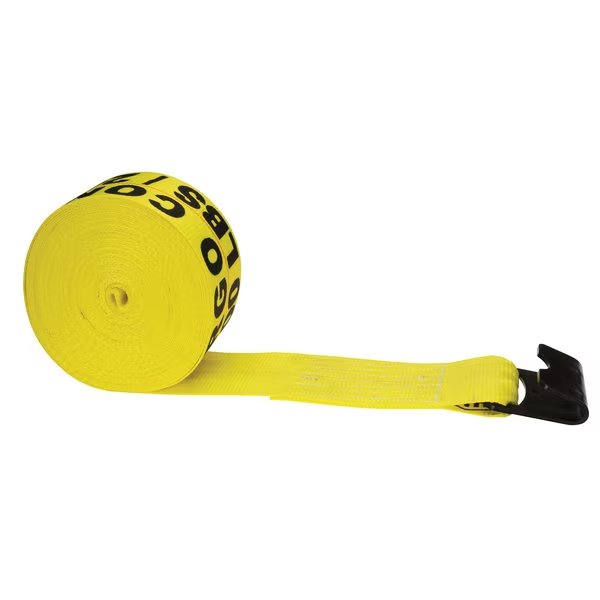 4" x 27' Winch Strap with Flat Hook & Defender, 427FH, Us Cargo Control, Mfr#: 427FH