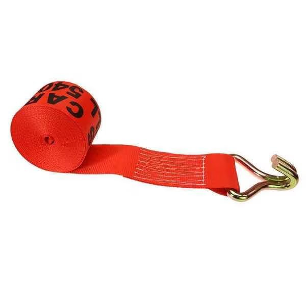 4" x 40' Red Winch Strap with Wire Hook, Us Cargo Control, Mfr#: 440WH-R