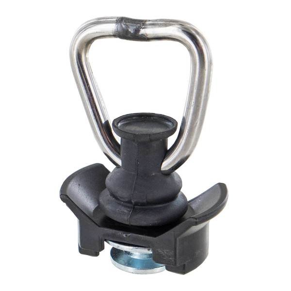 Single Stud Fitting w/ D Ring - Black, Us Cargo Control, Mfr#: SSRR-BL