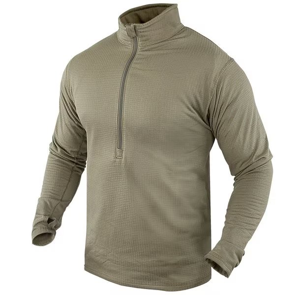 BASE II ZIP PULLOVER, COYOTE BROWN, L, Condor Outdoor Products, Mfr#: 603-498-L