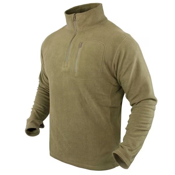 QUARTER ZIP PULLOVER, COYOTE BROWN, M, Condor Outdoor Products, Mfr#: 607-498-M