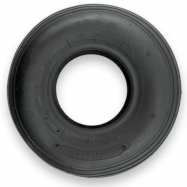 4.00-6 Rib 2 Ply Tubeless Low Speed Tire, Rubbermaster, Mfr#: 450080