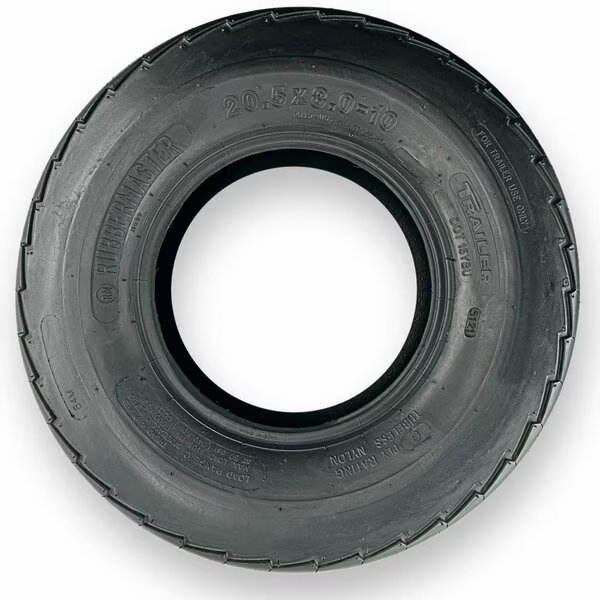 20.5x8.0-10 205/65D10 Highway Rib 10 Ply Tubeless High Speed Trailer Tire, Rubbermaster, Mfr#: 489102