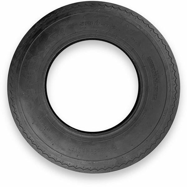 5.30-12 Highway Rib 4 Ply Tubeless High Speed Trailer Tire, Rubbermaster, Mfr#: 489162